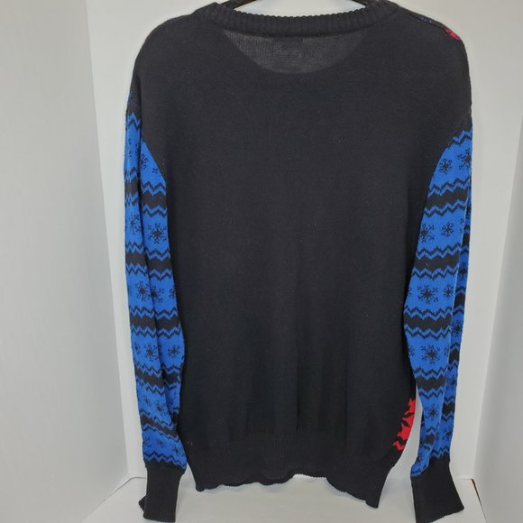 Netflix Stranger Things Ugly Holiday Christmas Sweater Size XL Blue Red Black. - Picture 7 of 7